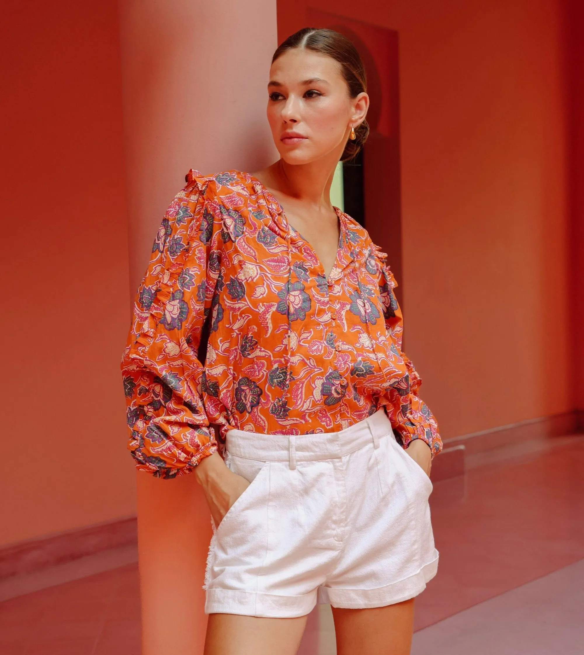 Cleobella Tops-Talia Blousetropique