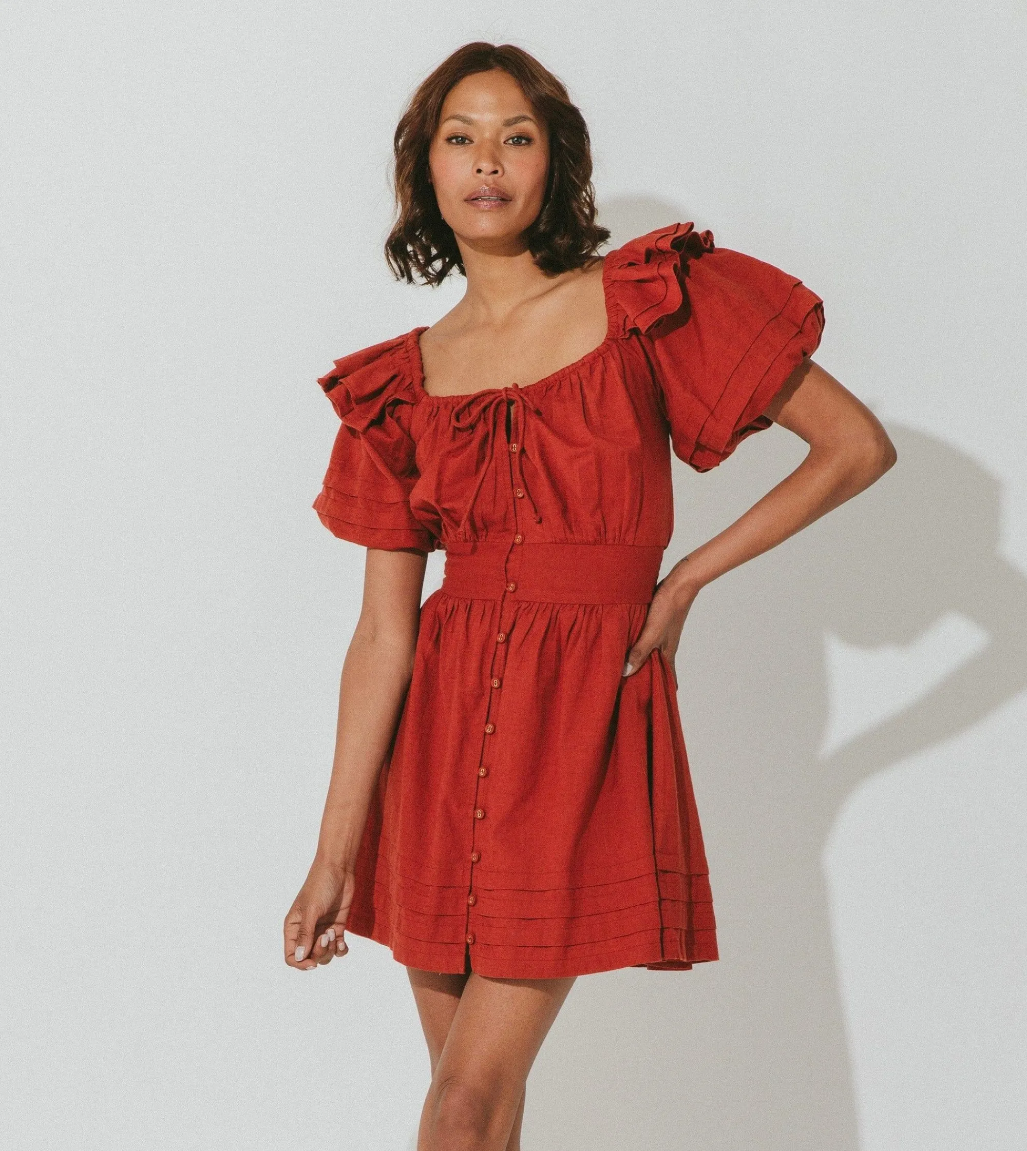 Cleobella Dresses-Tana Mini Dressbrick