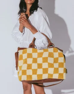 Cleobella Handbags-Weekendercheckered Honey
