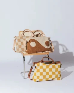 Cleobella Handbags-Weekendercheckered Honey